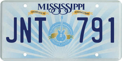 MS license plate JNT791