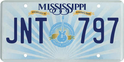 MS license plate JNT797