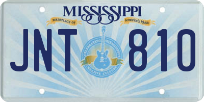 MS license plate JNT810