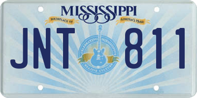 MS license plate JNT811