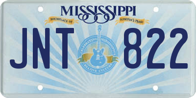 MS license plate JNT822