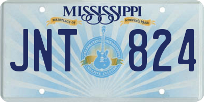 MS license plate JNT824