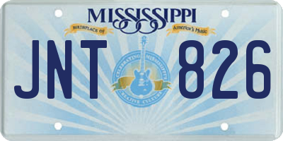 MS license plate JNT826
