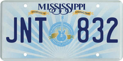 MS license plate JNT832