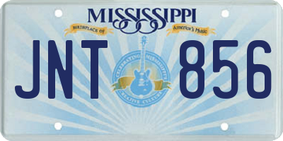 MS license plate JNT856