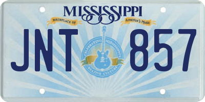 MS license plate JNT857