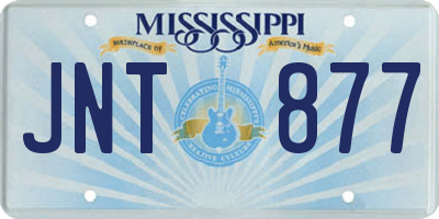 MS license plate JNT877