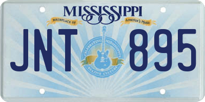 MS license plate JNT895