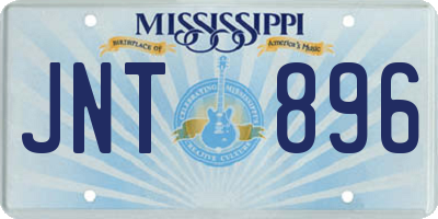 MS license plate JNT896