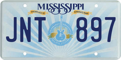 MS license plate JNT897