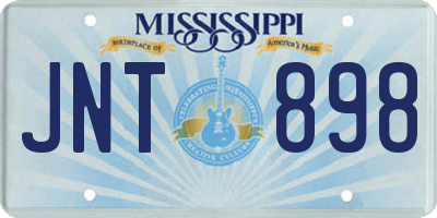 MS license plate JNT898