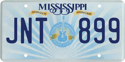 MS license plate JNT899