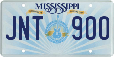 MS license plate JNT900