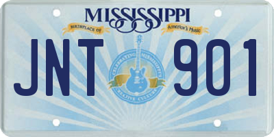 MS license plate JNT901