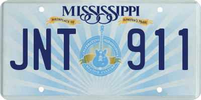 MS license plate JNT911