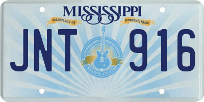 MS license plate JNT916