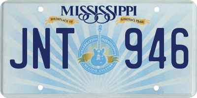 MS license plate JNT946