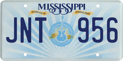 MS license plate JNT956