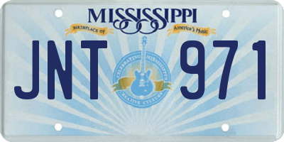 MS license plate JNT971