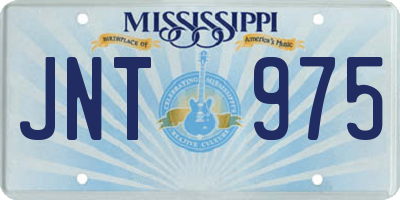 MS license plate JNT975
