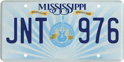 MS license plate JNT976