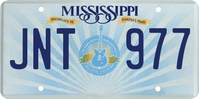MS license plate JNT977