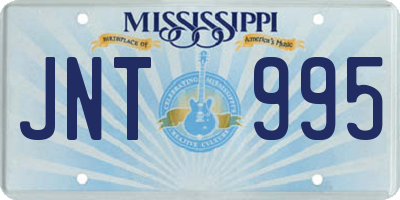 MS license plate JNT995