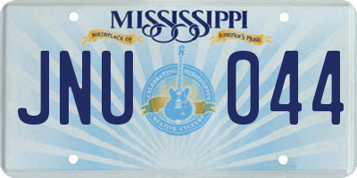 MS license plate JNU044
