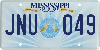 MS license plate JNU049