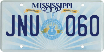 MS license plate JNU060
