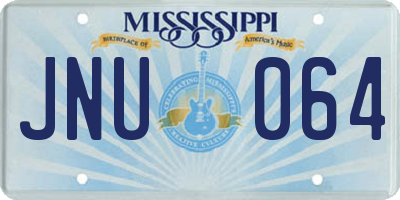 MS license plate JNU064