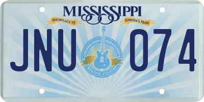 MS license plate JNU074