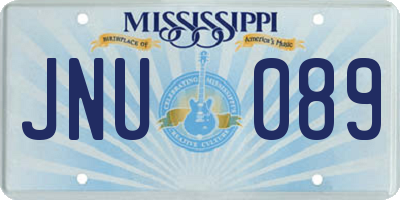 MS license plate JNU089