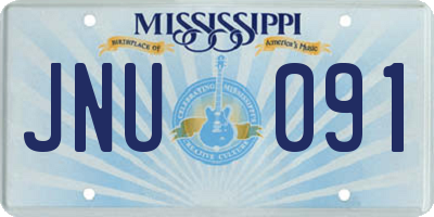 MS license plate JNU091