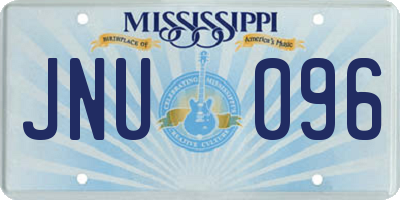 MS license plate JNU096