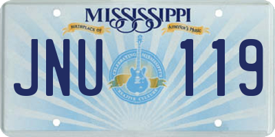 MS license plate JNU119