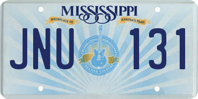 MS license plate JNU131