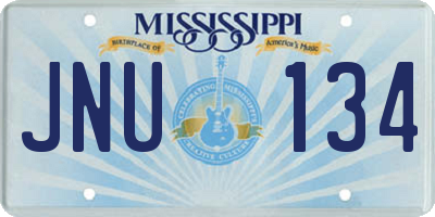 MS license plate JNU134