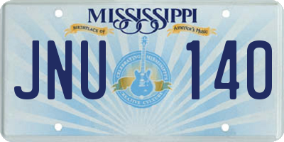 MS license plate JNU140