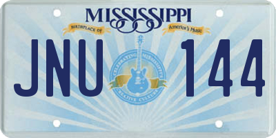 MS license plate JNU144