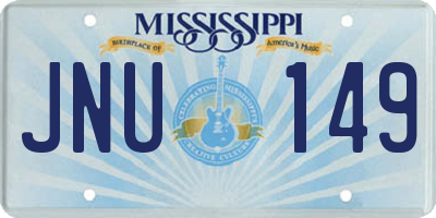 MS license plate JNU149