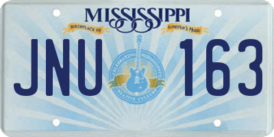 MS license plate JNU163