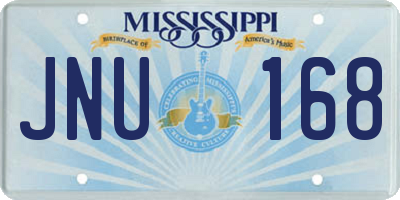 MS license plate JNU168