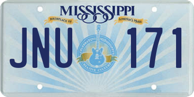 MS license plate JNU171