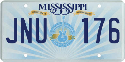 MS license plate JNU176