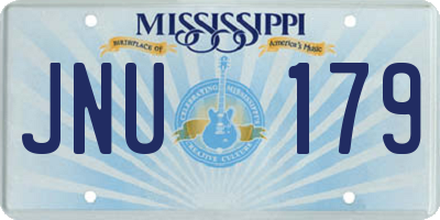 MS license plate JNU179