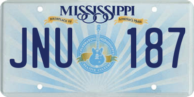 MS license plate JNU187
