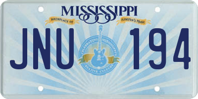 MS license plate JNU194