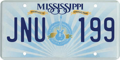 MS license plate JNU199