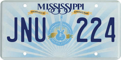 MS license plate JNU224